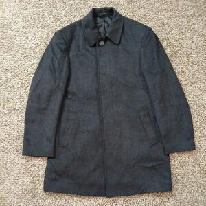 Ralph Lauren Men's Size 40R Black Wool Blend Overcoat Coat